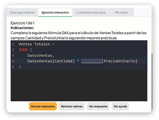 Guías y ejercicios interactivos