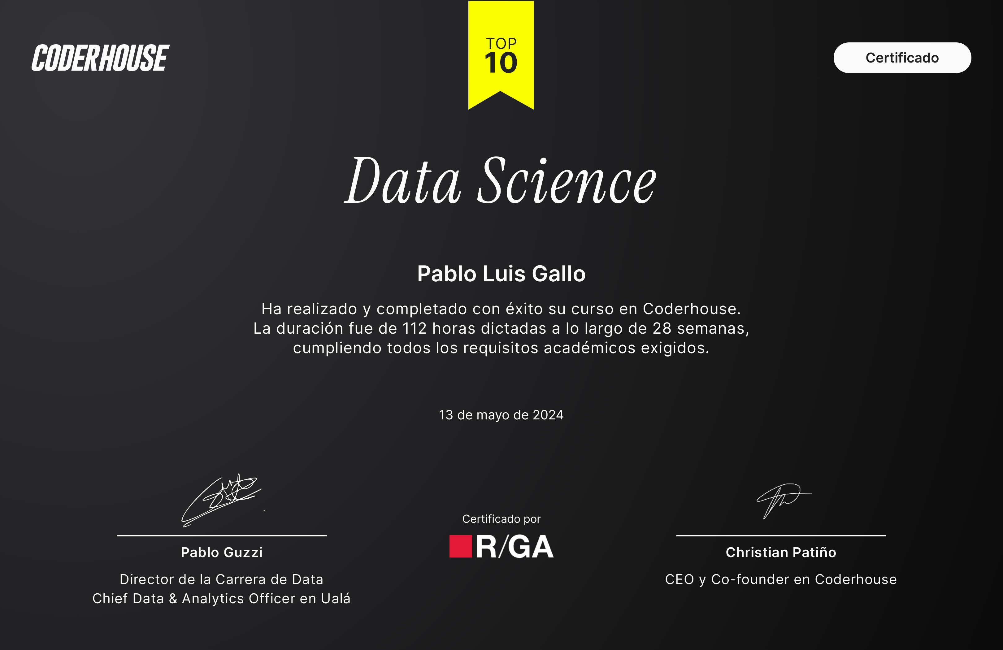 Credencial de Data Science